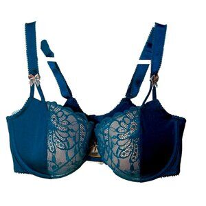38DD Deesse teal lace padded bra